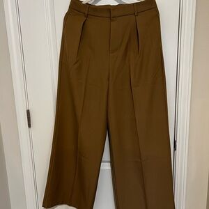 Sophisticated Tan Wide-Leg Pants